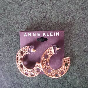New Anne Klein gold tone hoop earrings